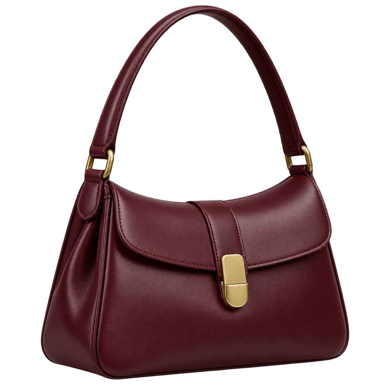 Burgundy handbag